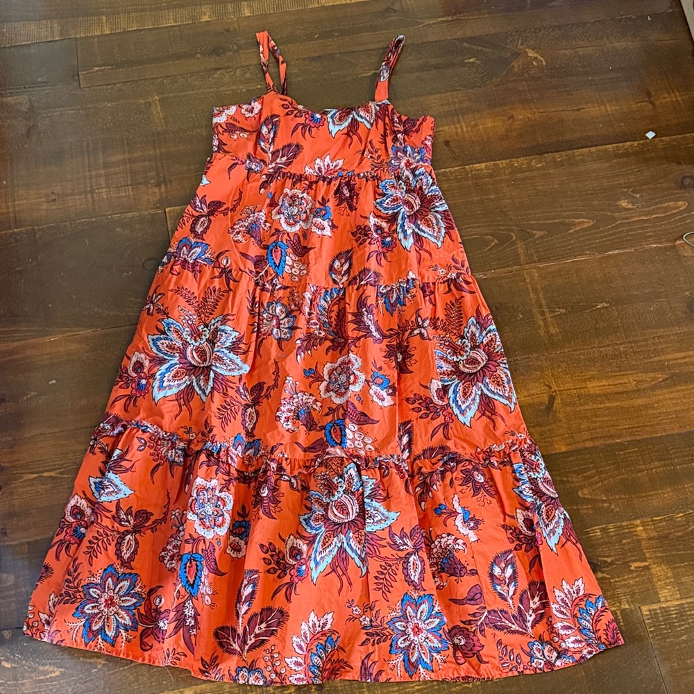 Orange floral sundress